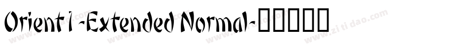 Orient1-Extended Normal字体转换